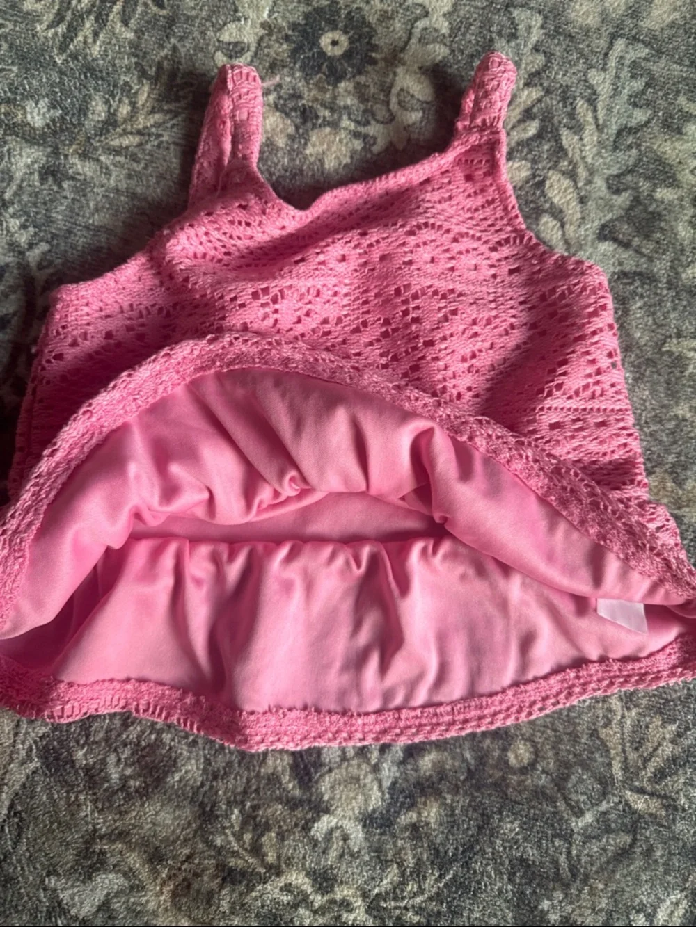 btween Toddler Pink Lace-Trim Set - Picture 3 of 7